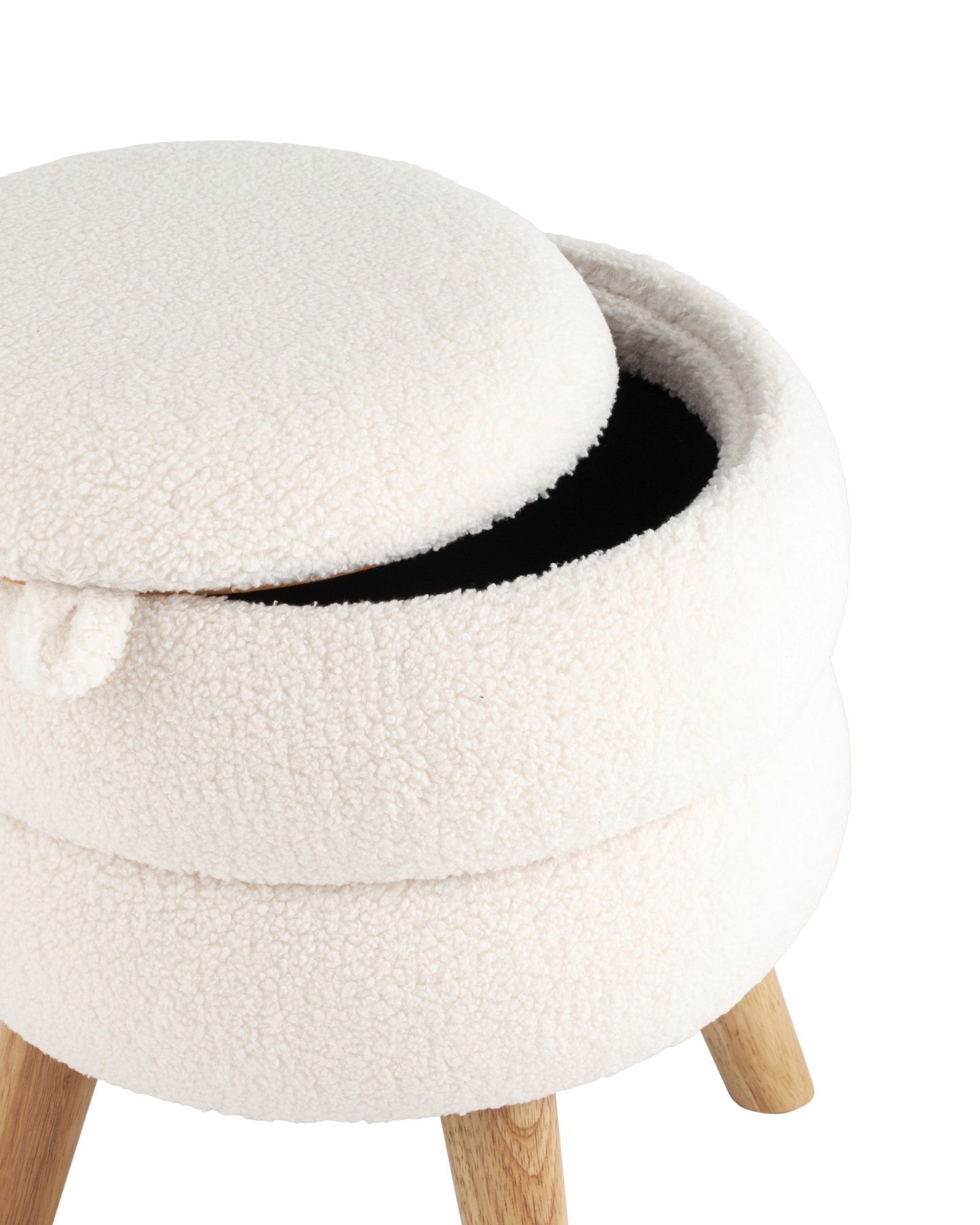 Пуф с ящиком Винни S тедди белый Stool Group