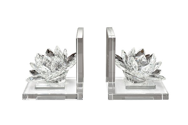 Держатели для книг "Лотосы" хрустальные Garda Decor XBE1580