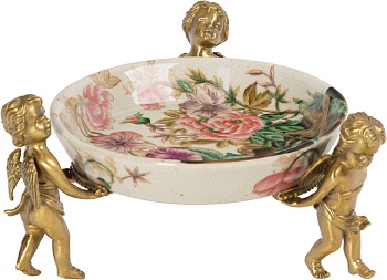 Блюдо на ангелах Glasar 31G2417/C914HC/HX1919