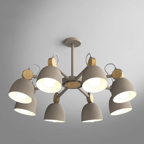 Потолочная люстр на штанге ROLLA 8 beige by ImperiumLoft