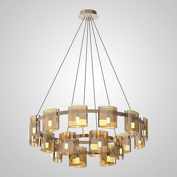 Подвесная люстра JANICE D100 D60 Brass Amber by ImperiumLoft