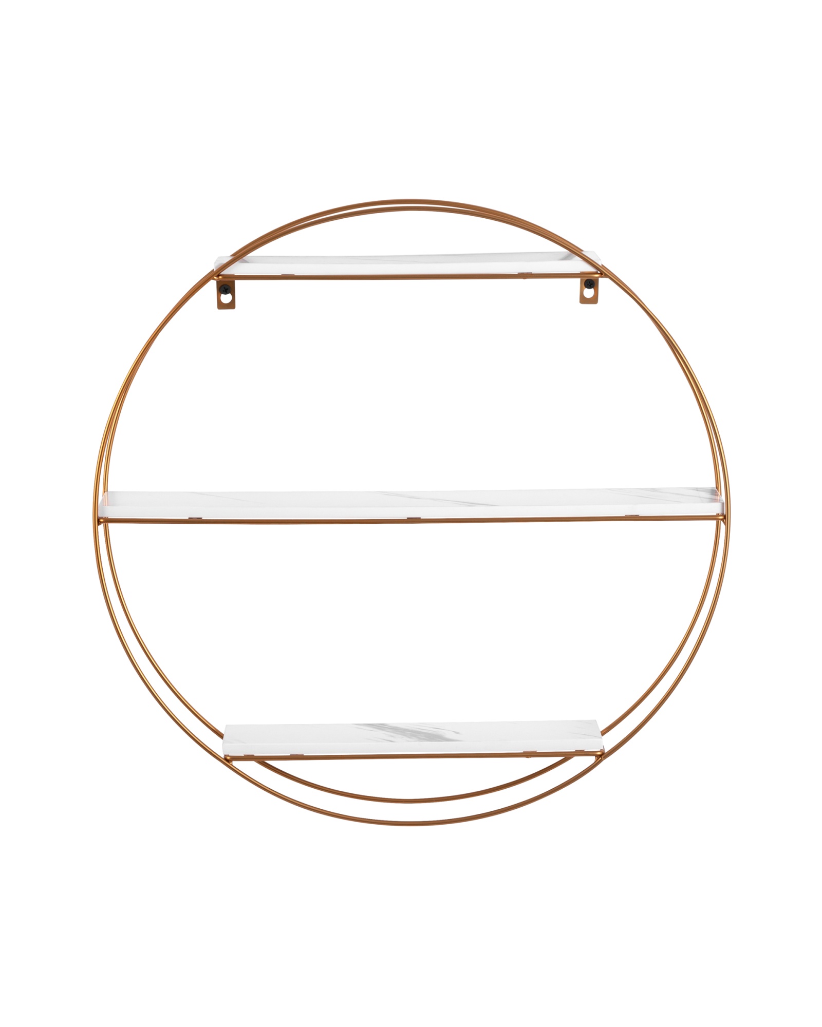 Полка Luna золотая белый мрамор Stool Group