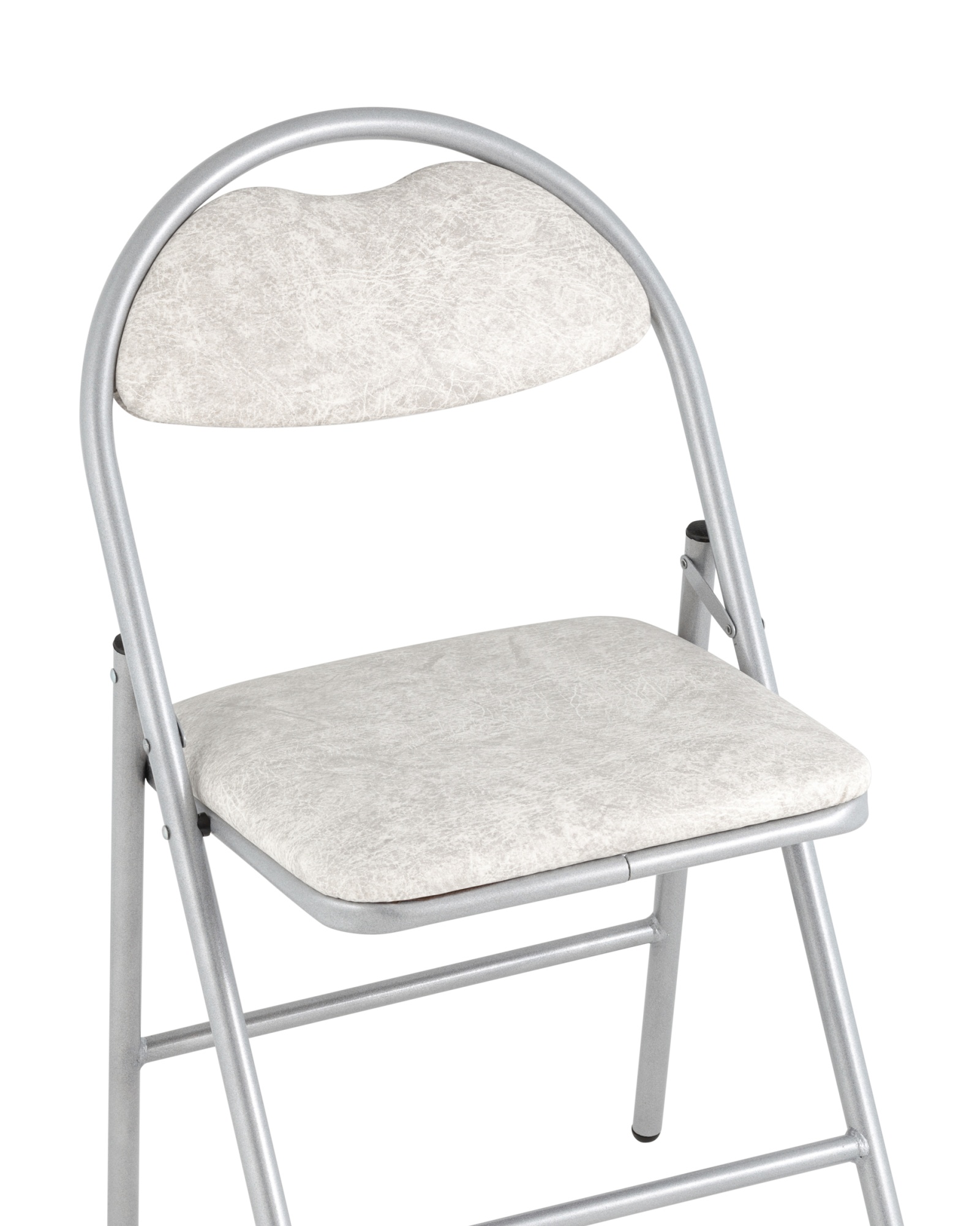 Стул складной Hagen экокожа белый мрамор каркас металлик Stool Group