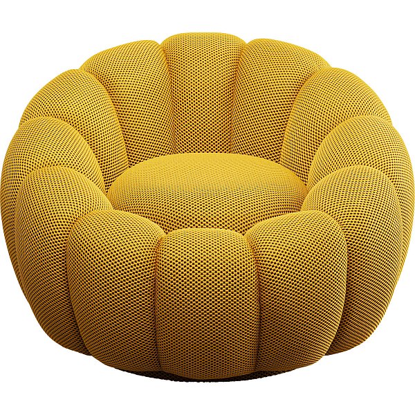 Кресло вращающееся Peppo Bloom Yellow KARE 87776