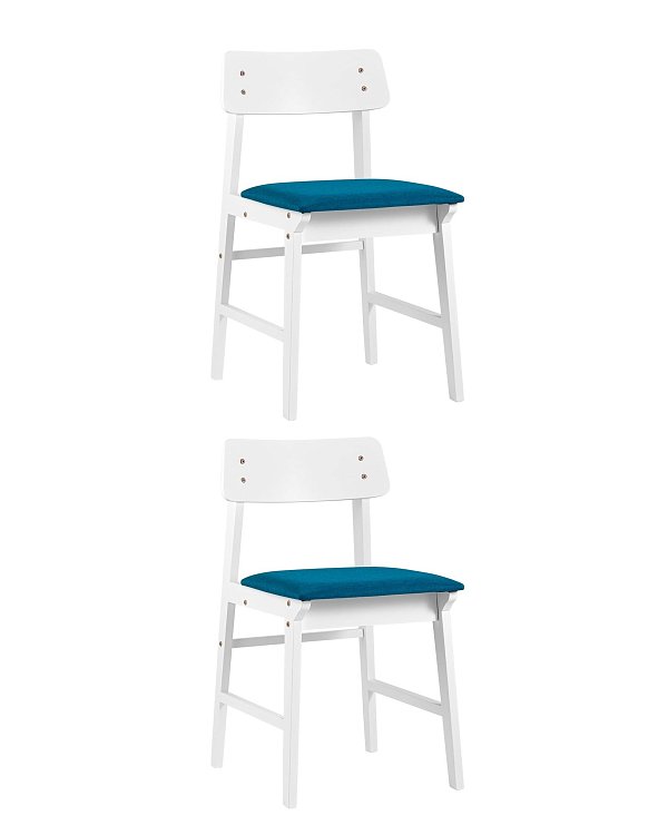 Стул ODEN WHITE синий 2 шт. Stool Group
