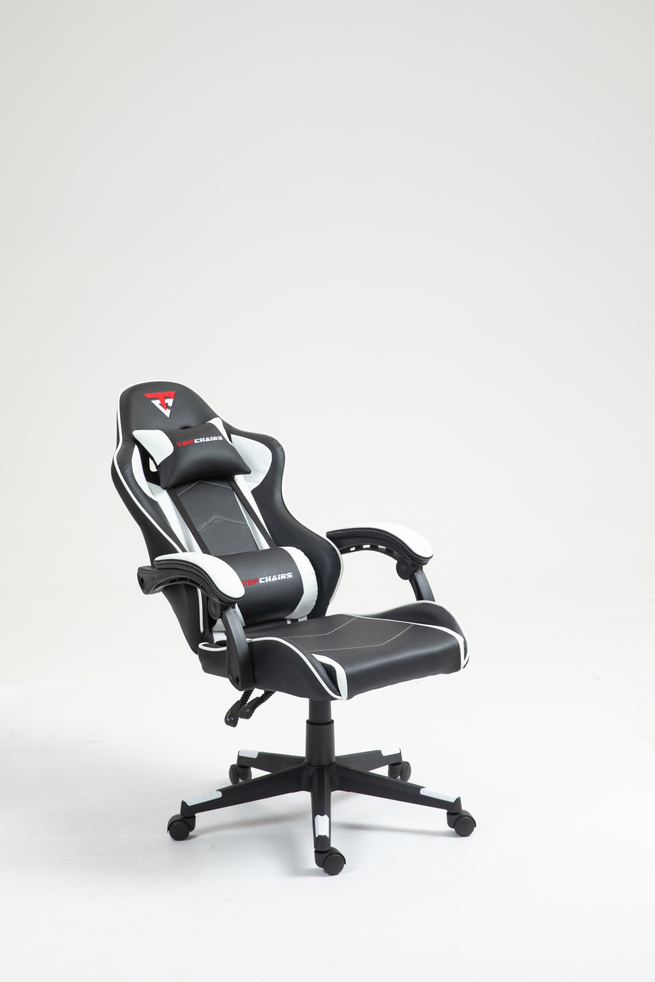 Кресло спортивное TopChairs Shadow черно-белый Stool Group