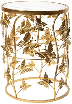 Столик интерьерный с белым мрамором Glasar 54-114