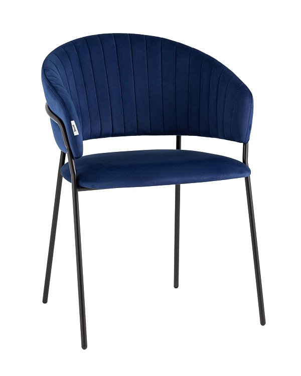 Стул Бруно велюр синий Stool Group