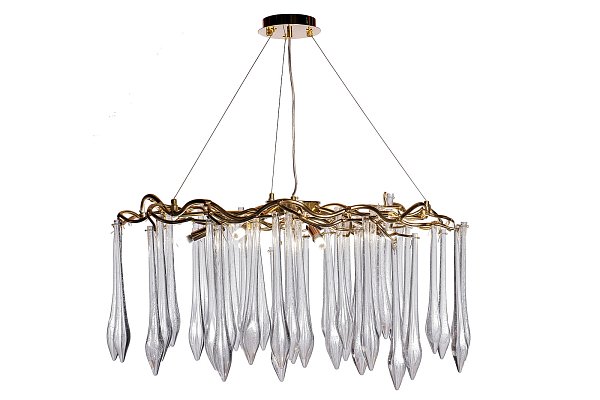 Люстра круглая Капли d.80*h.50, золото Garda Decor 86-80358