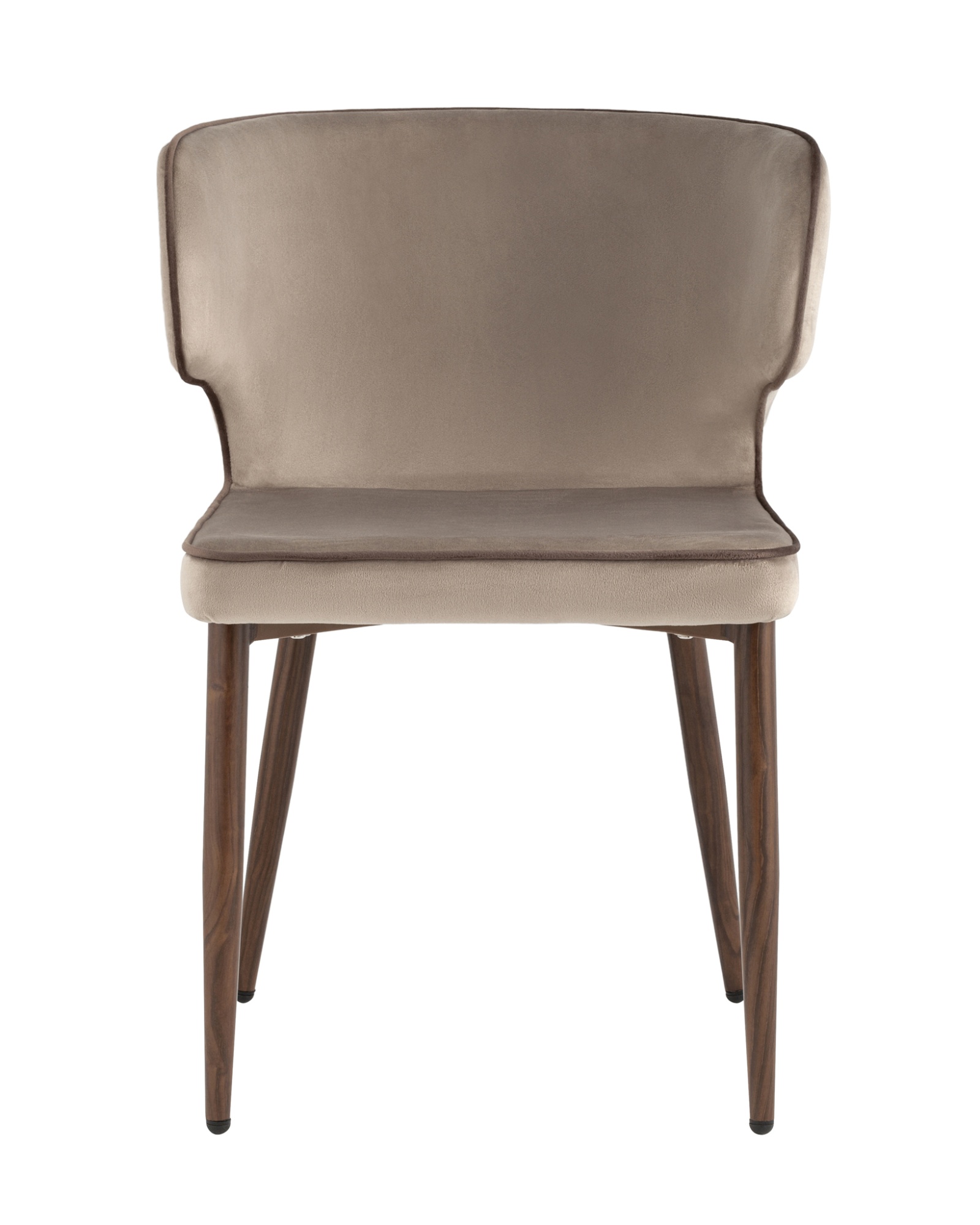 Стул Матео с кантом велюр шампань ножки дерево Stool Group