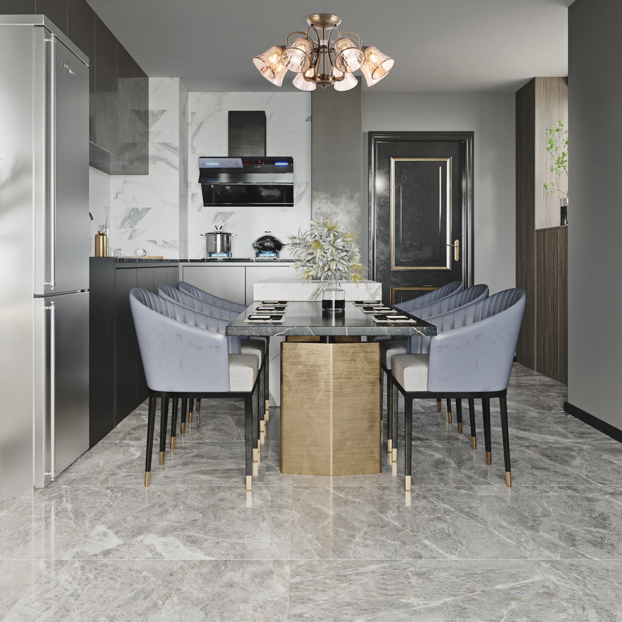 Люстра с плафонами 340800/8 AB Arte Milano