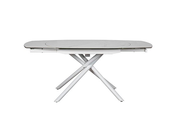 Стол обеденный раздвижной керамический белый Garda Decor 83MC-1957DT WH