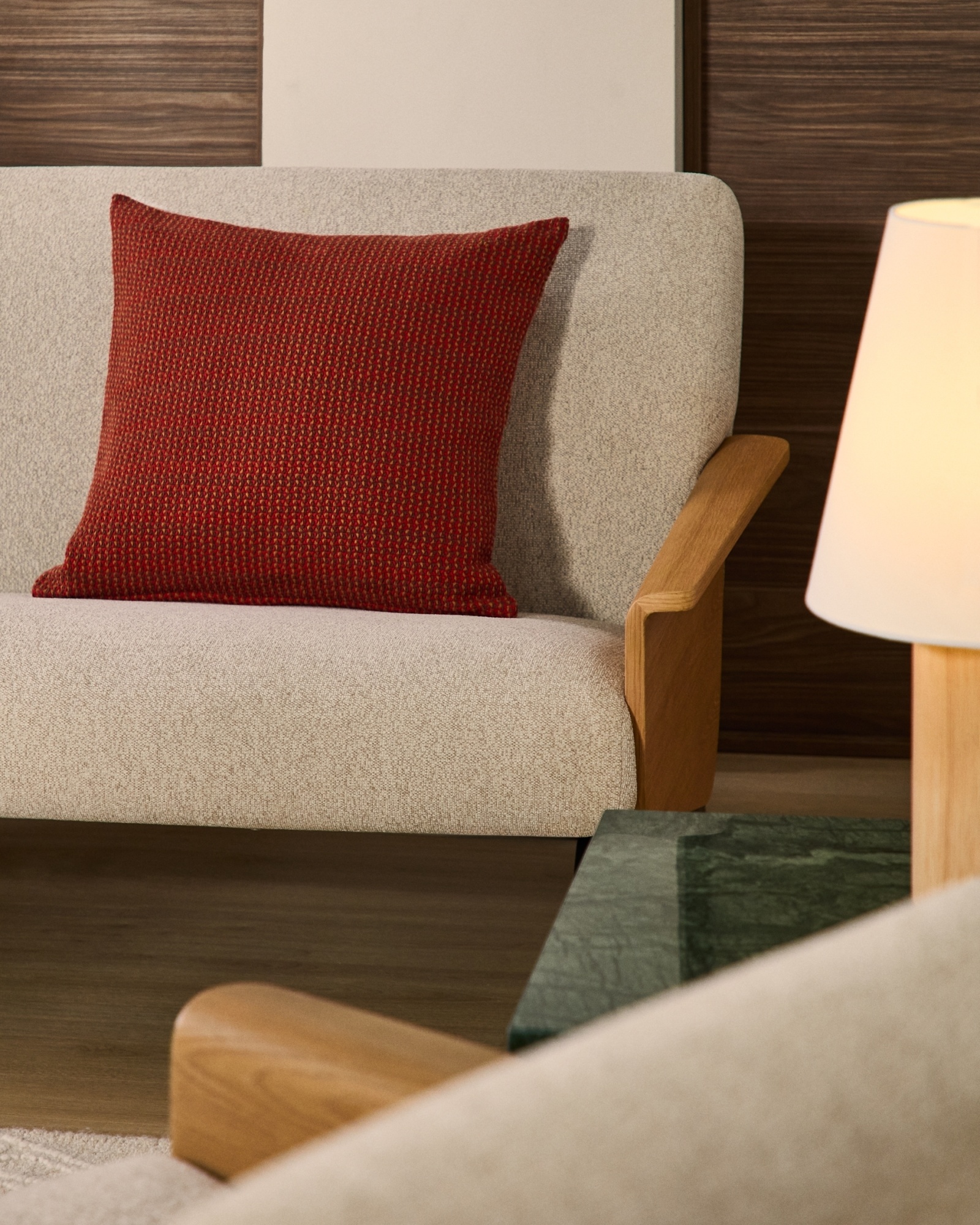 Чехол на подушку Nuval из ткани красного цвета 50 x 50 см La Forma (ex Julia Grup)