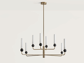 Люстра Delie 8L золотой металл - черный мрамор Aromas del Campo