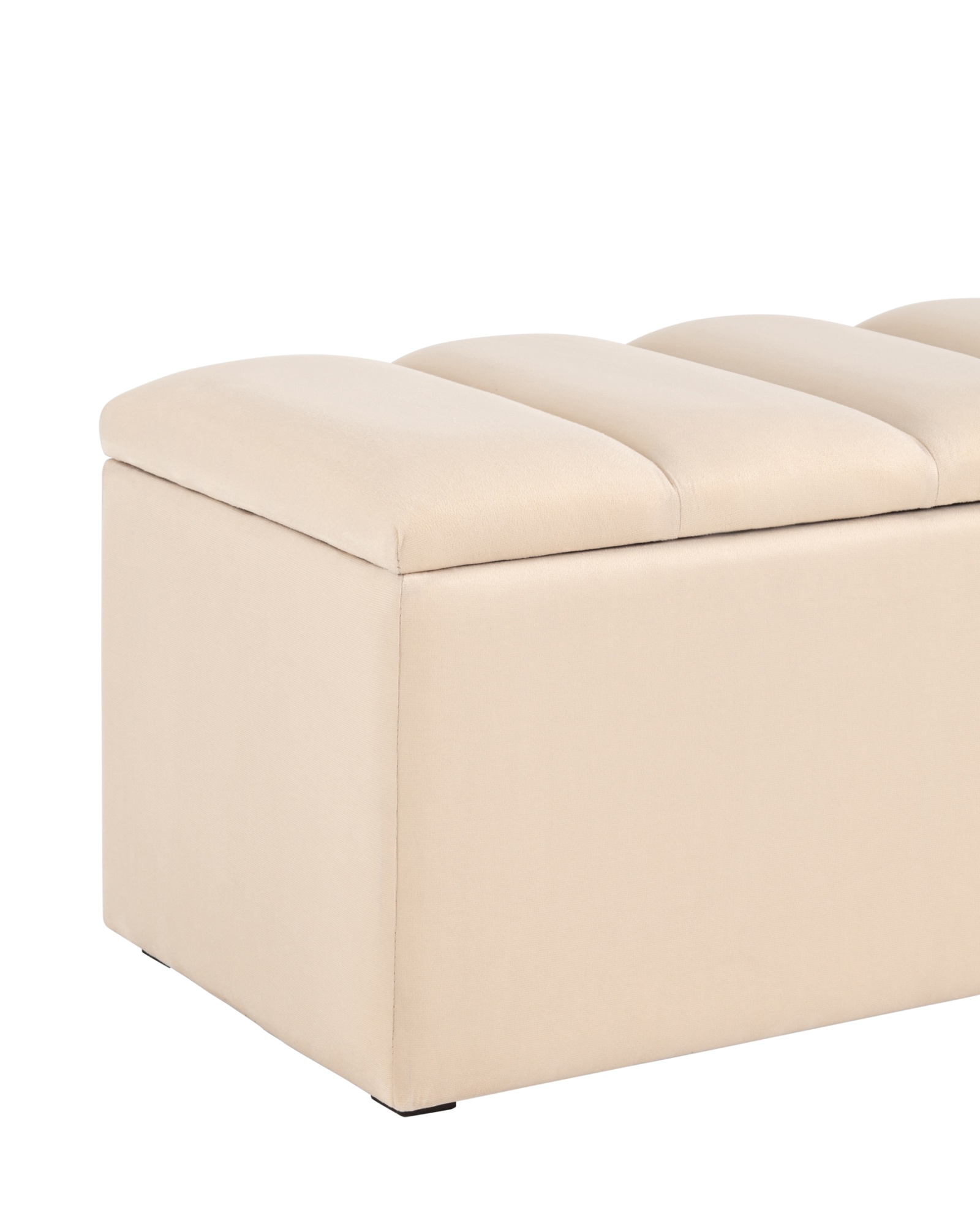 Пуф с крышкой Нильсон 2 велюр бежевый Stool Group