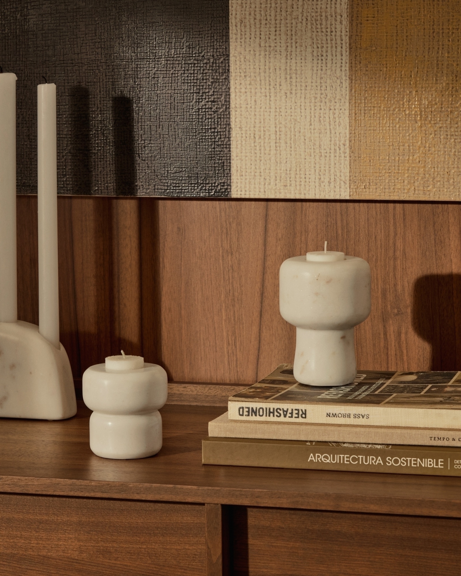 Signe Маленький подсвечник из белого мрамора 8 см La Forma (ex Julia Grup)