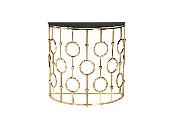 Консоль черное стекло/золото Garda Decor GY-CST8040GOLD