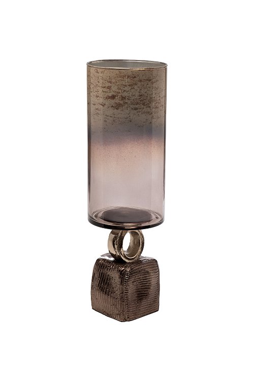 Ваза стеклянная на металлическом основании Garda Decor 71PN-31683