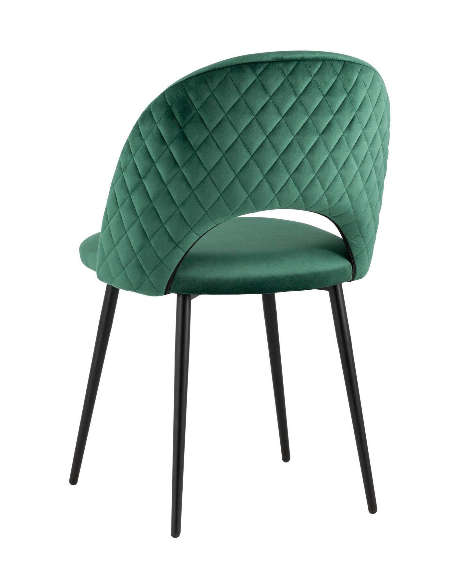 Стул Меган велюр с ромбами зеленый Stool Group