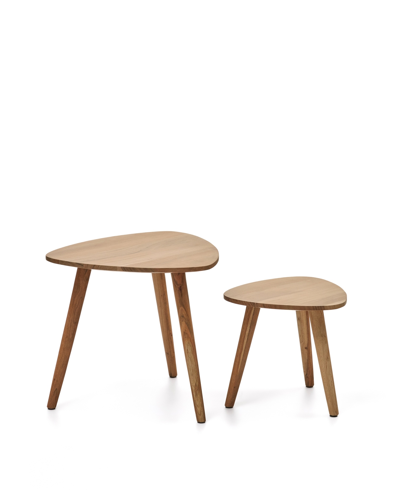 Комплект из 2-х столиков Duvani из массива акации с выбеленной отделкой La Forma (ex Julia Grup)