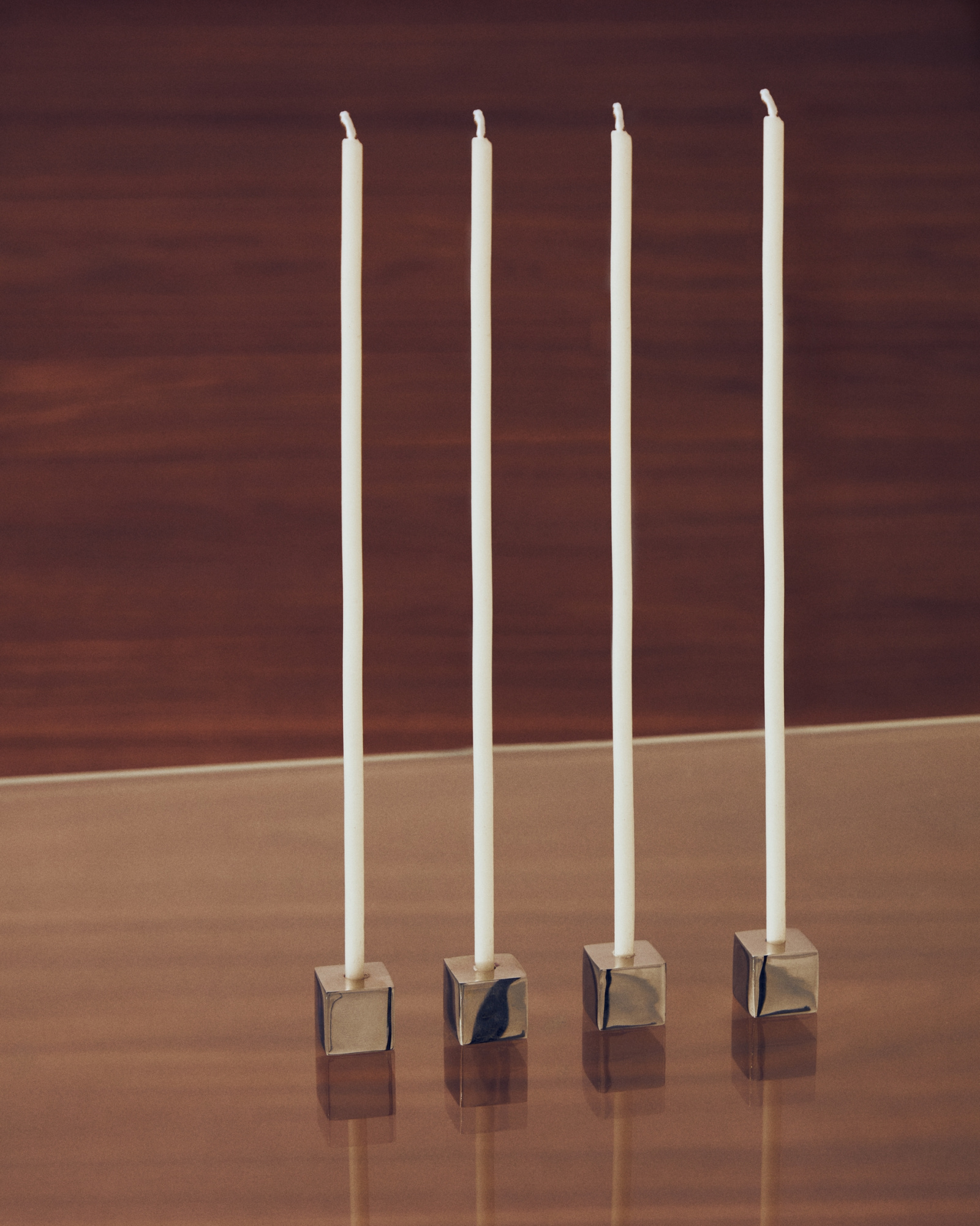 Набор из 4 подсвечников Acadia из нержавеющей стали с серебряной отделкой La Forma 451137