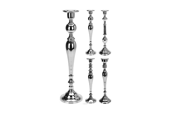 Подсвечник металлический серебряный Garda Decor A04426750