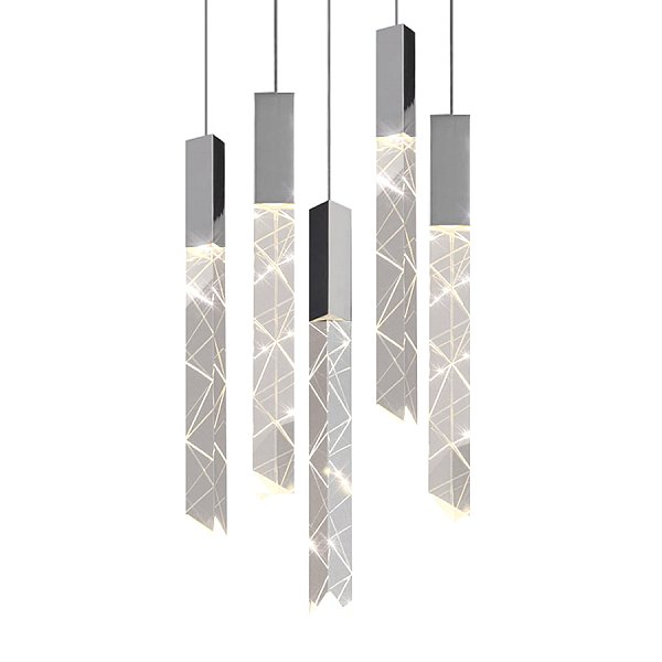 Подвесной светильник  Delight Collection Trinity 5 chrome