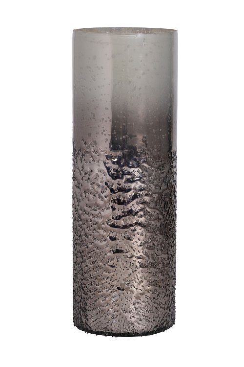 Ваза стеклянная серебристая Garda Decor 71PN-52208