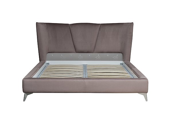 Кровать Siena без мех.велюр коричневый Colt1012-ROSKOR 199*222*116 Garda Decor Siena-160-Colt1012