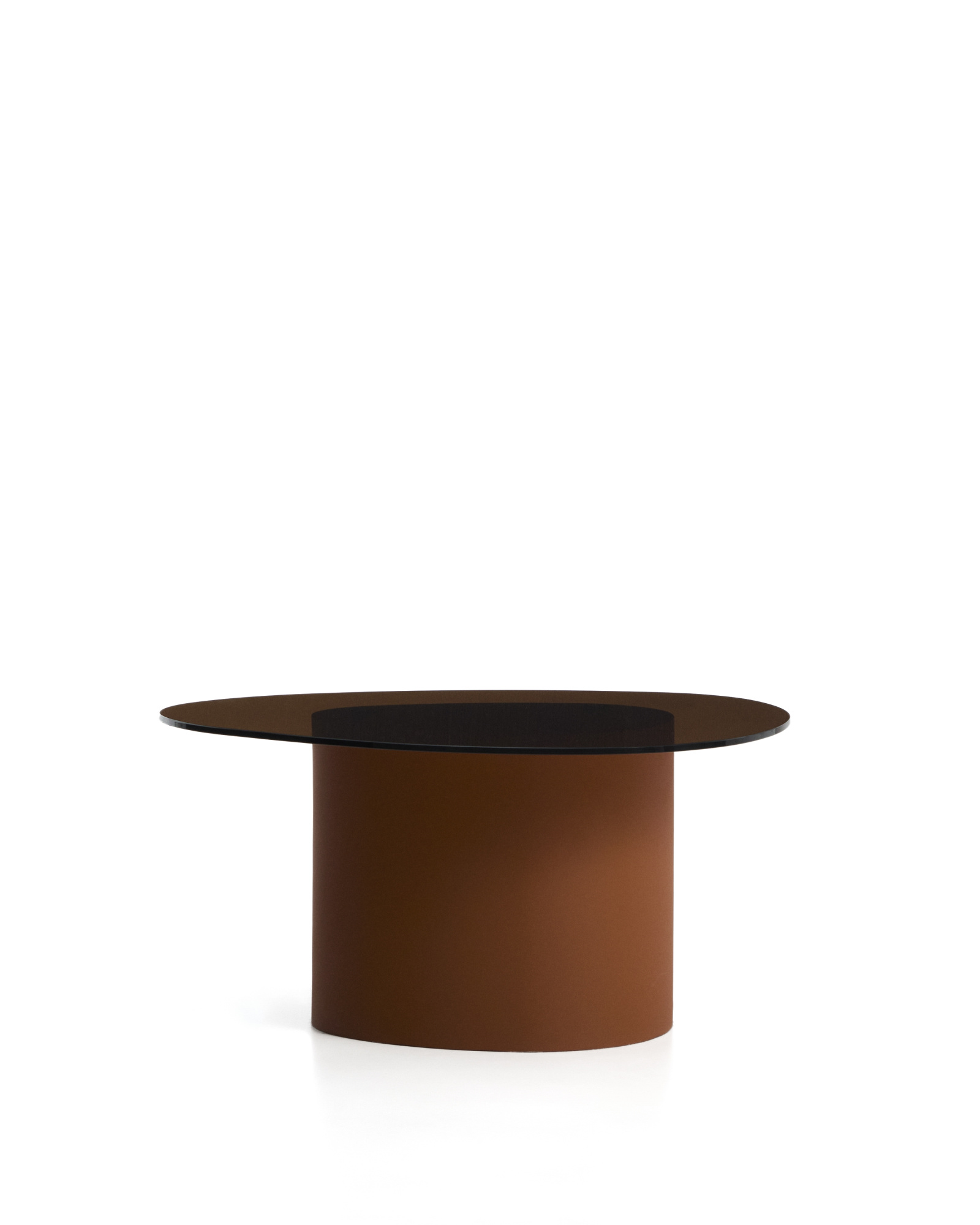 Приставной столик Olir из коричневой стали и закаленного стекла, 82 x 74 см La Forma 482449