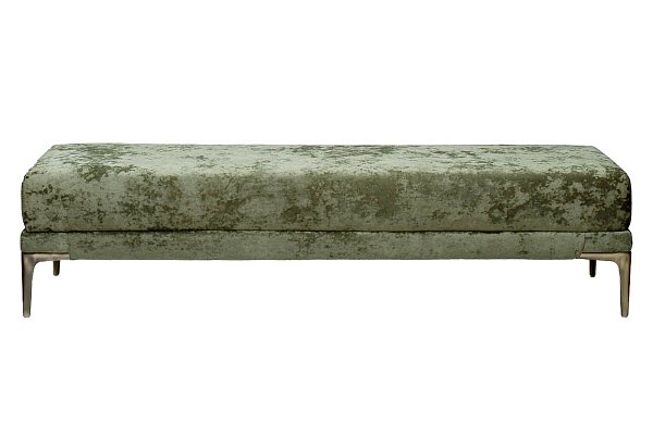 Банкетка Prima на металлических опорах оливковая Garda Decor PRIMA-Б160-2К-Оливк-Crush35