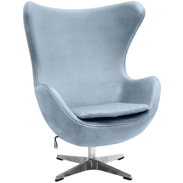 Кресло EGG CHAIR серый, искусственная замша Bradex Home FR 0645