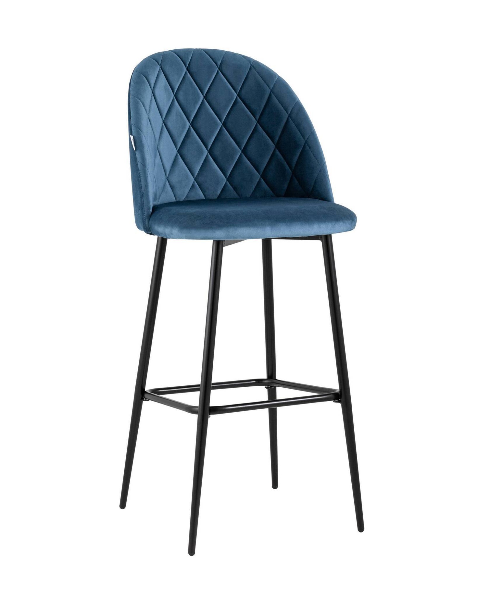 Стул барный Марсель велюр пыльно-синий Stool Group