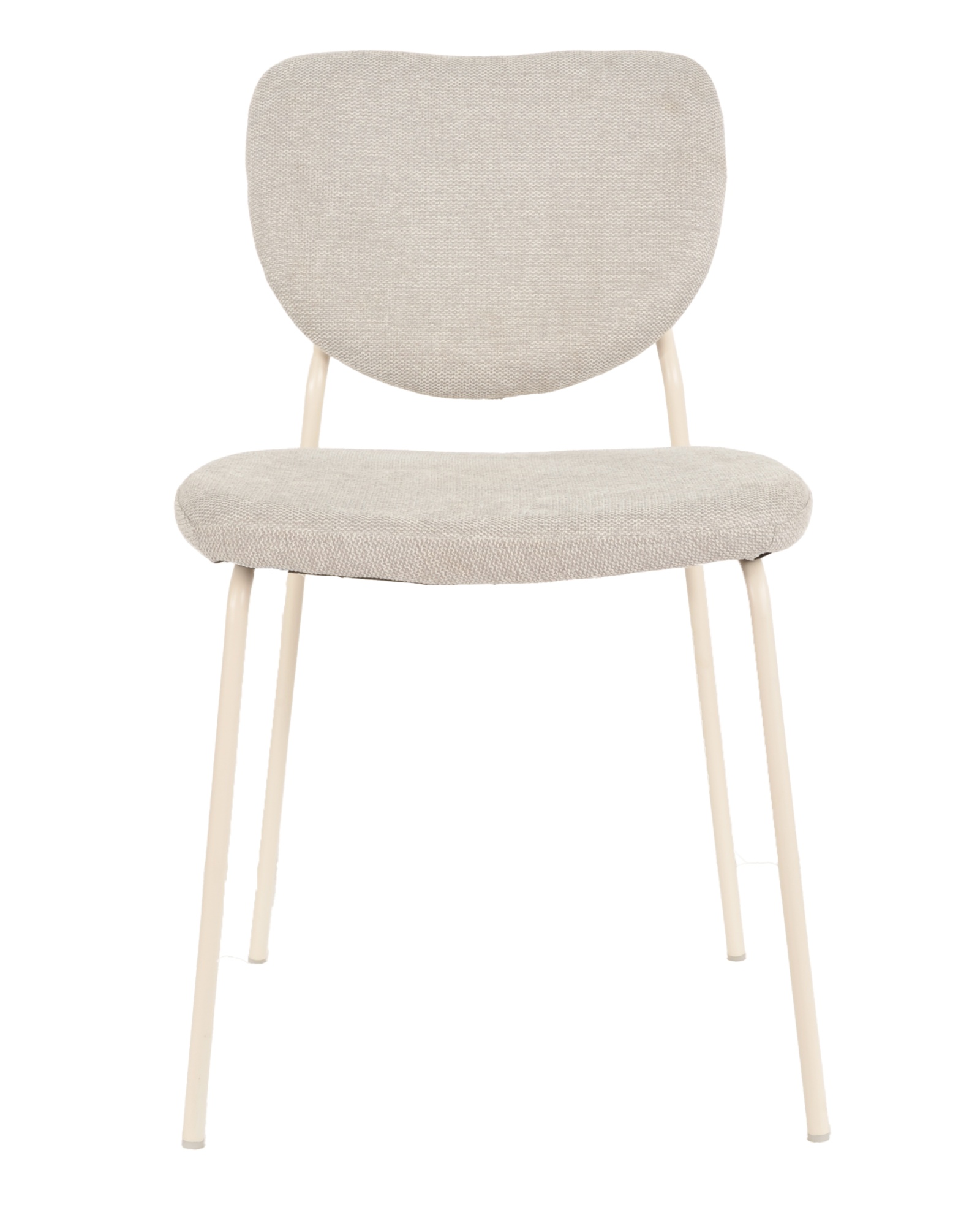 Стул обеденный Gigi шенилл серый белые ножки Stool Group