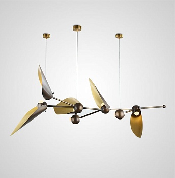 Подвесная люстра LAVRA A7 Латунь+Мокоо by ImperiumLoft