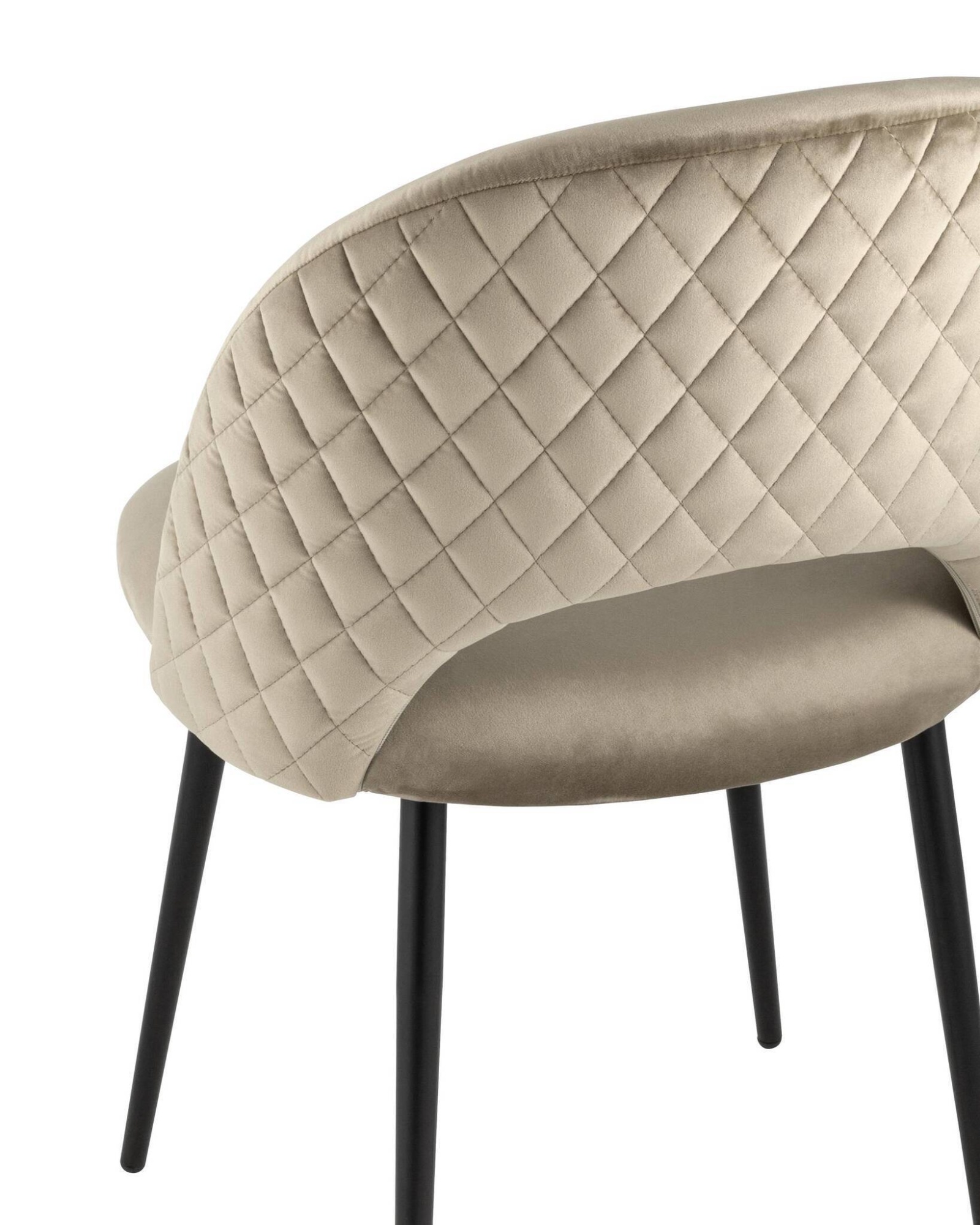 Стул Меган велюр с ромбами капучино Stool Group