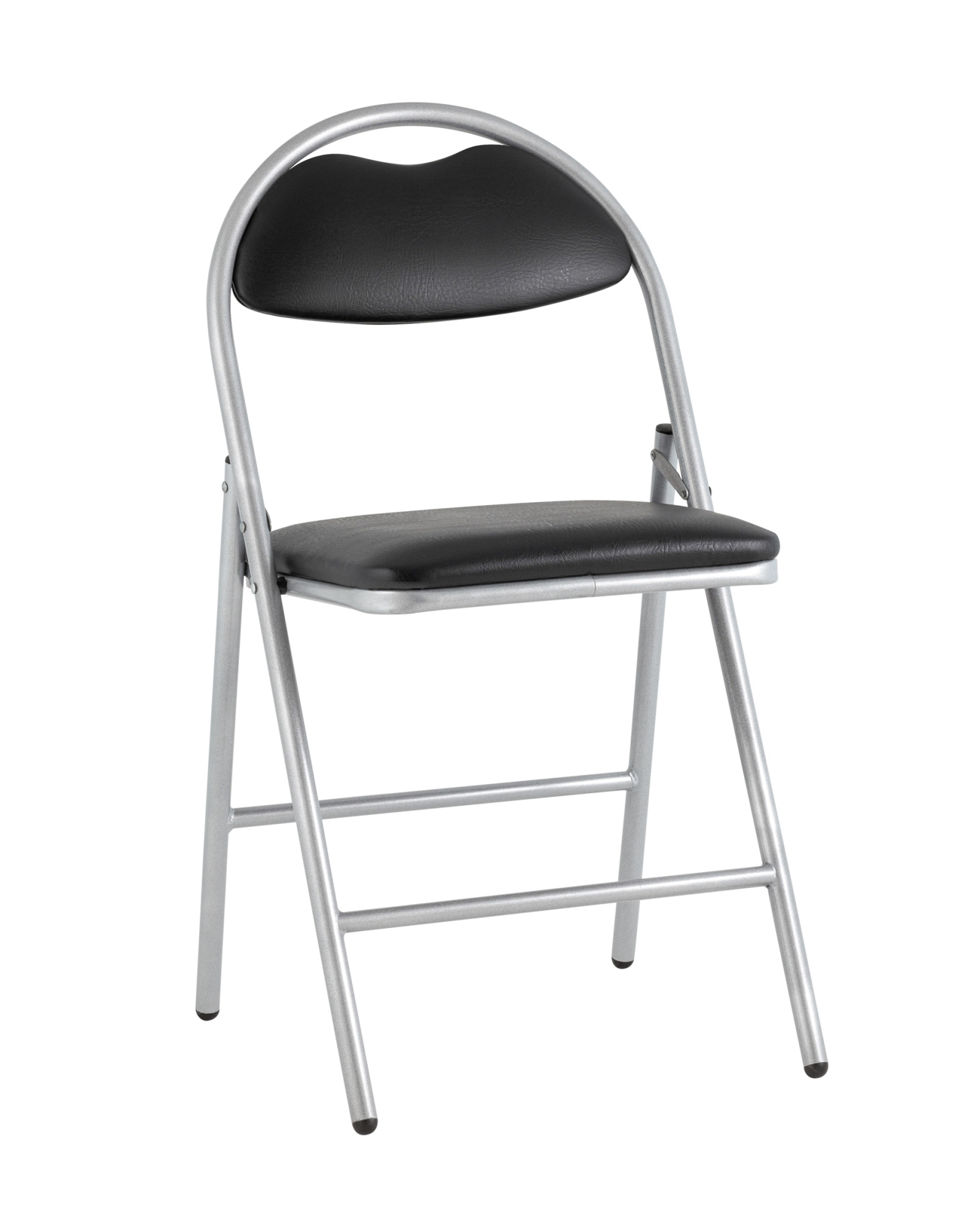 Стул складной Hagen экокожа черный каркас металлик Stool Group