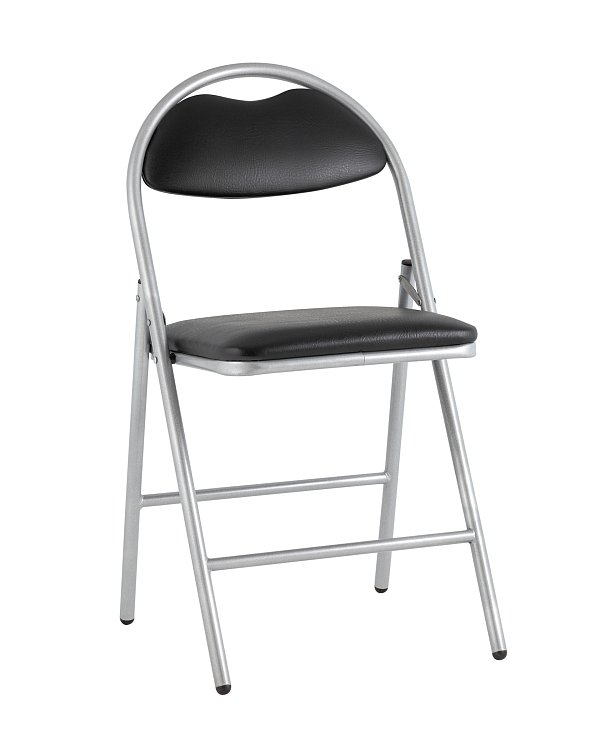 Стул складной Hagen экокожа черный каркас металлик Stool Group