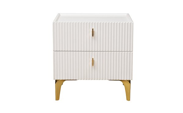 Тумбочка прикроватная Doria белая Garda Decor GD-00003