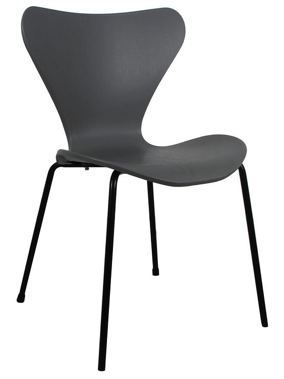Стул Seven серый с чёрными ножками Bradex Home FR 0422