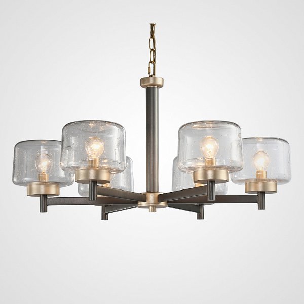 Подвесная люстра POT D70 6 lamps Transparent by ImperiumLoft