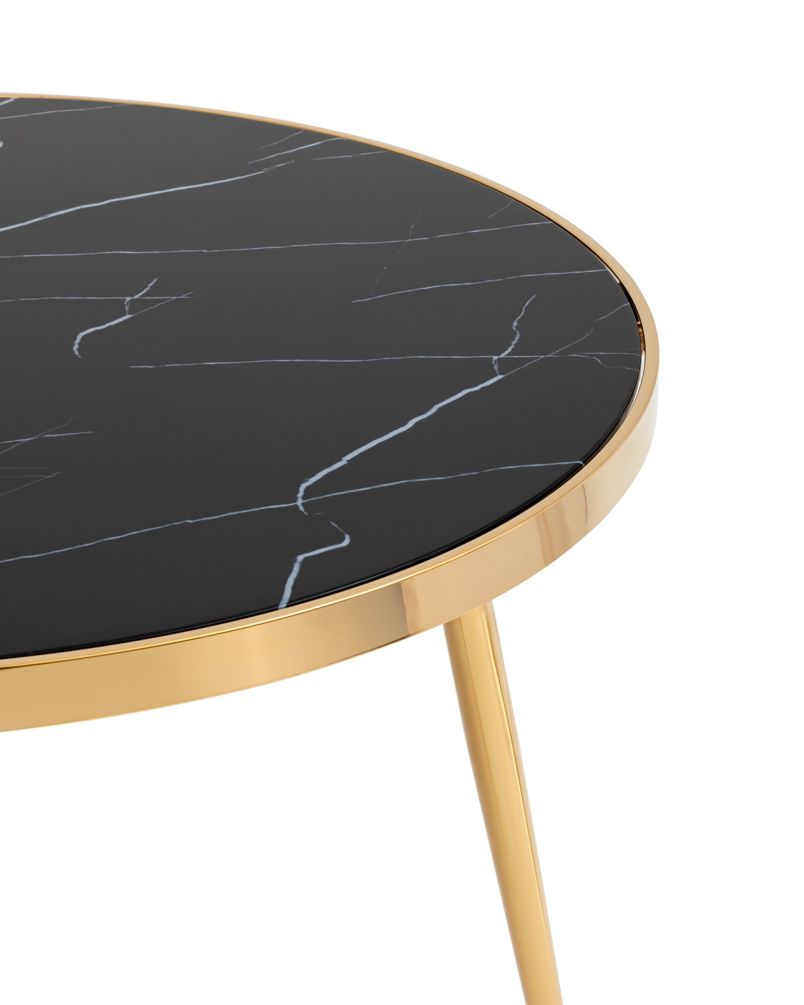 Стол обеденный Гелиос 100*100 стекло черный мрамор сталь золото Stool Group