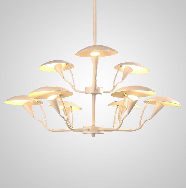 Люстра на штанге SHELT D100 White by ImperiumLoft