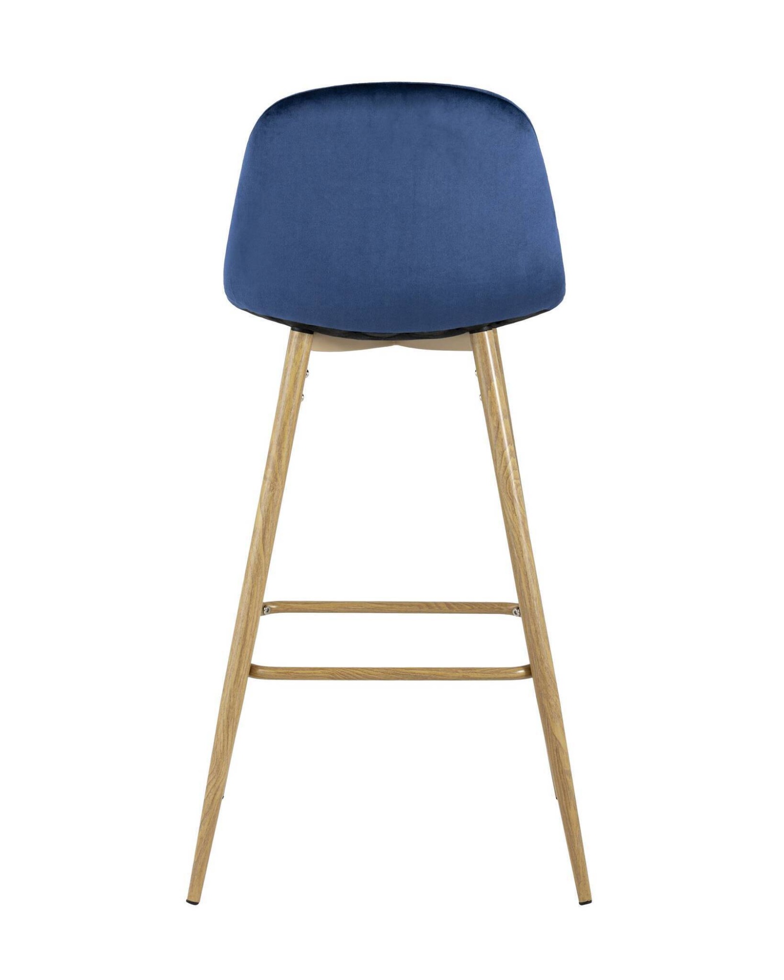 Стул барный Валенсия велюр синий ножки цвет дерево Stool Group