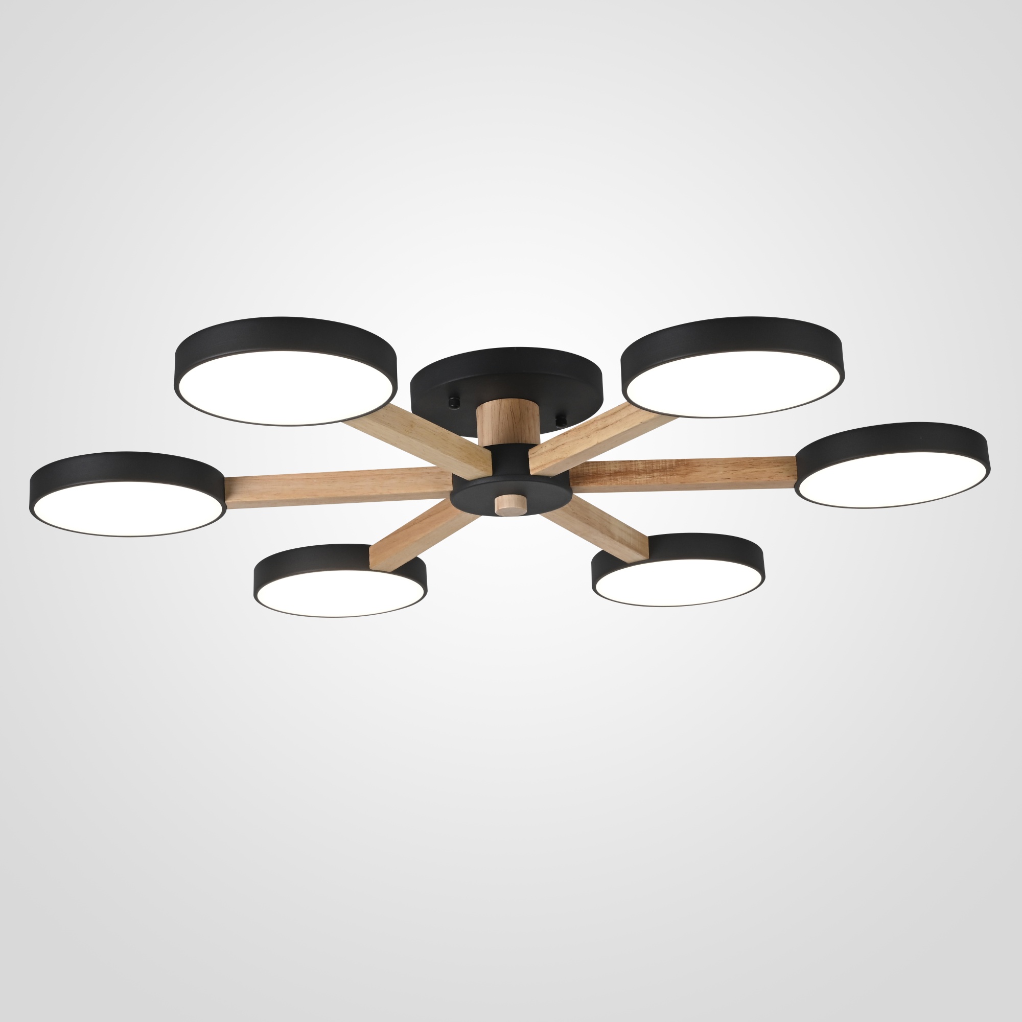 Потолочная люстра TURNA 6 Black by ImperiumLoft