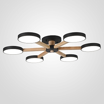 Потолочная люстра TURNA 6 Black by ImperiumLoft