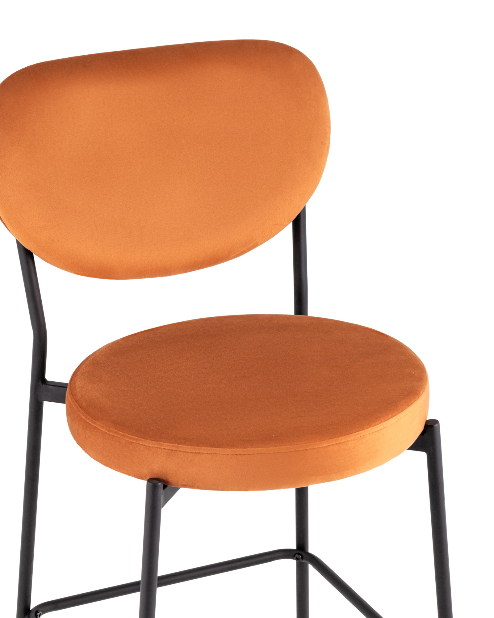 Стул полубарный Барбара NEW велюр терракотовый Stool Group