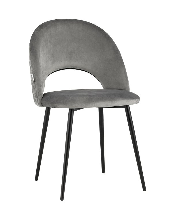 Стул Меган NEW велюр с ромбами серый Stool Group