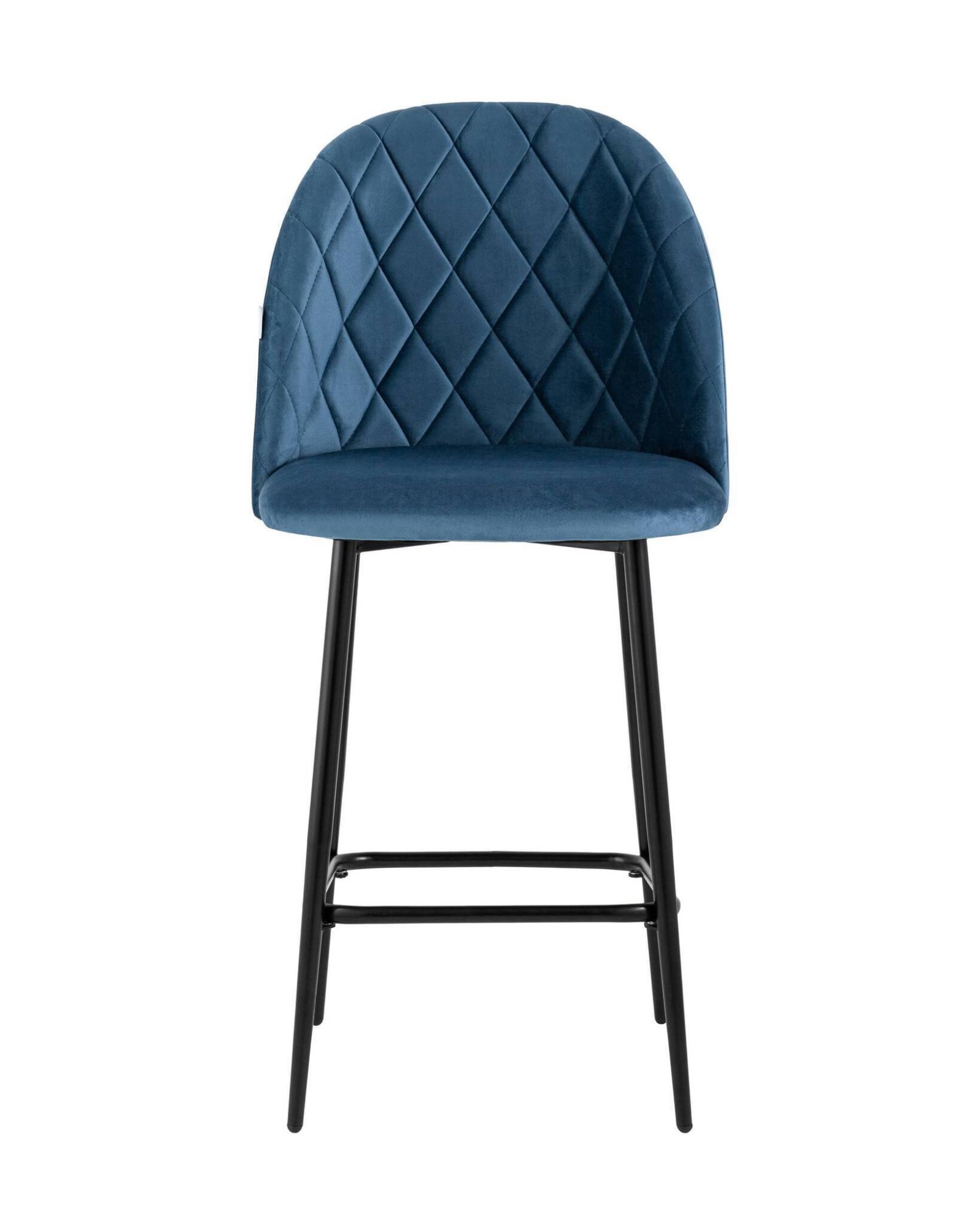 Стул полубарный Марсель велюр пыльно-синий Stool Group