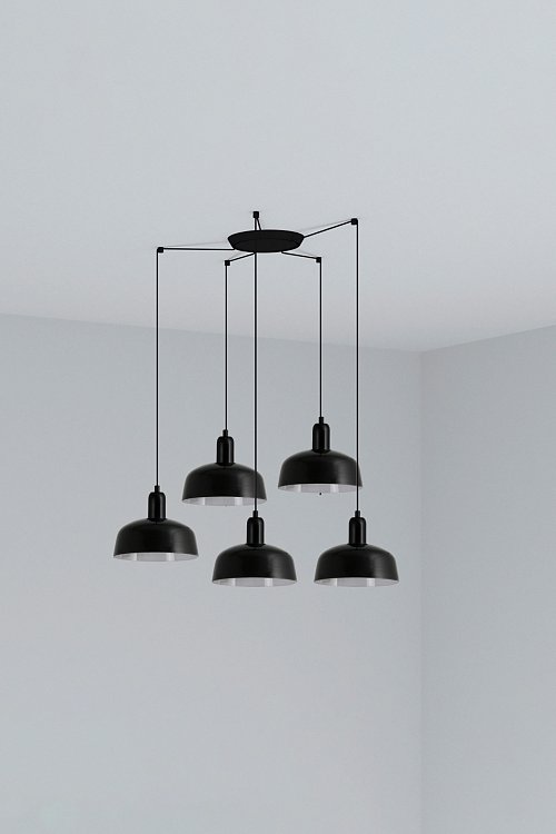 Черный подвесной светильник Tatawin S 5L Faro